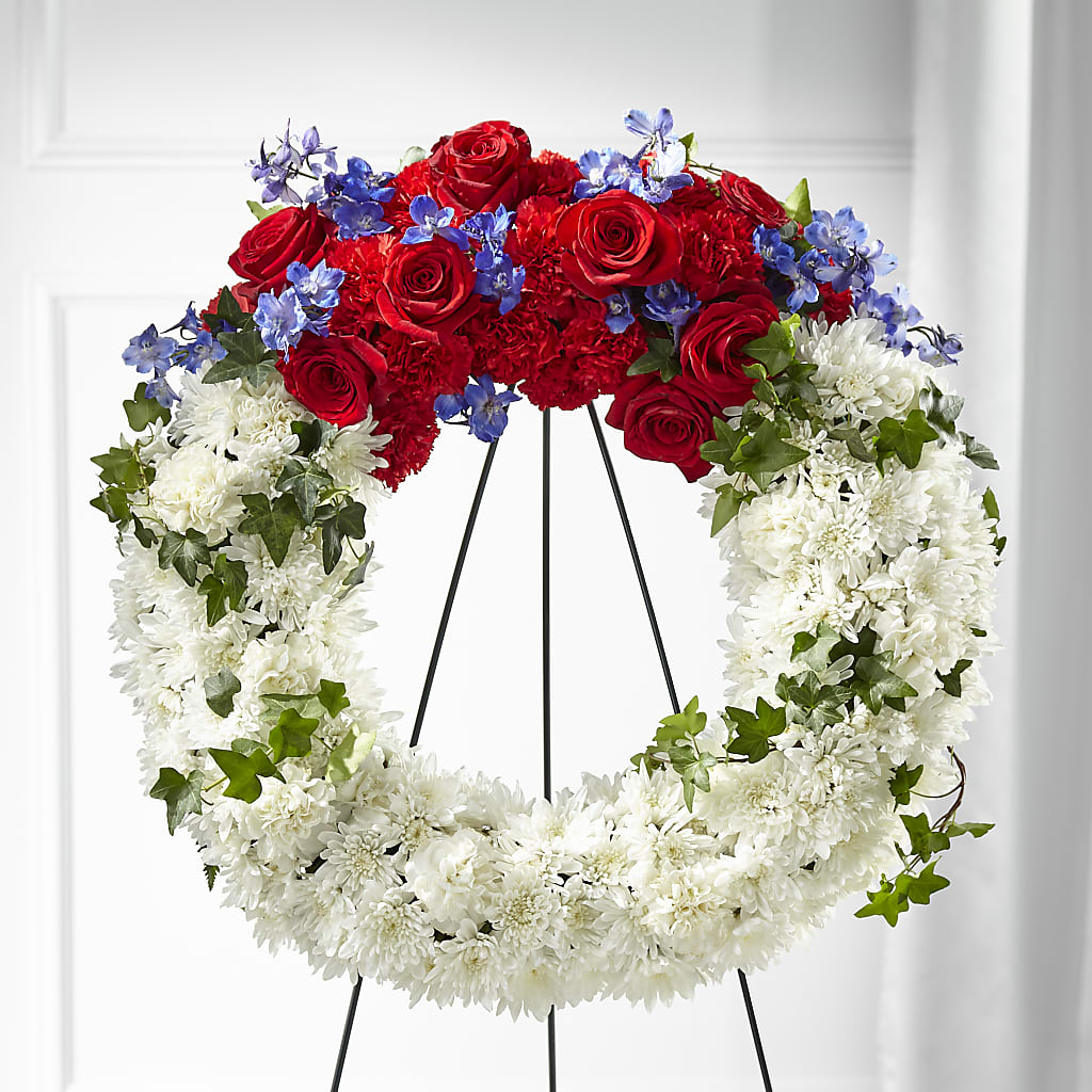 Patriotic Passion Wreath – TOWN CENTER FLORIST & GIFTS INC, Orlando FL
