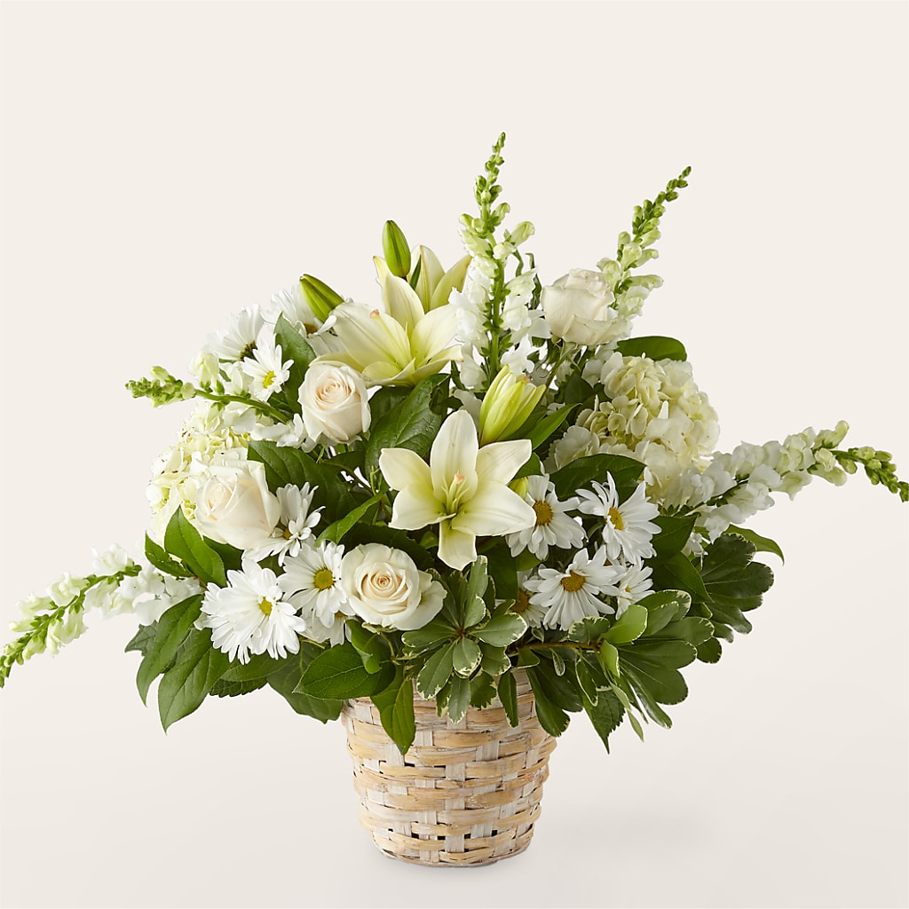 Ivory Elegance Floral Basket – TOWN CENTER FLORIST & GIFTS INC, Orlando FL
