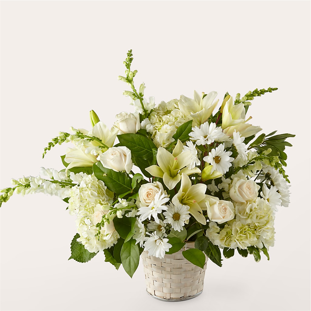 Ivory Elegance Floral Basket – TOWN CENTER FLORIST & GIFTS INC, Orlando FL