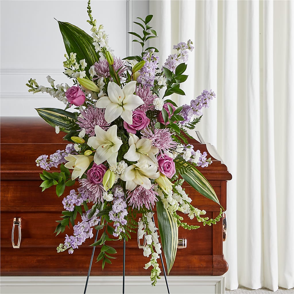 Grateful Hearts Standing Spray – TOWN CENTER FLORIST & GIFTS INC, Orlando FL