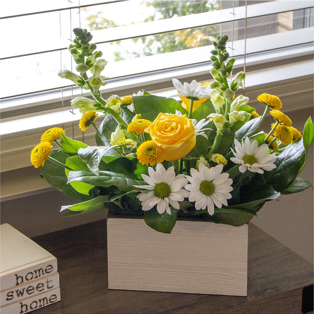Sun Salutation Box Bouquet – TOWN CENTER FLORIST & GIFTS INC, Orlando FL