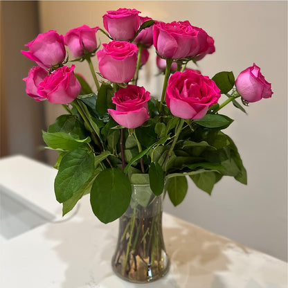 Long Stem Pink Rose Bouquet – TOWN CENTER FLORIST & GIFTS INC, Orlando FL