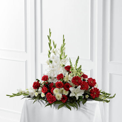 Crimson & White Arrangement – TOWN CENTER FLORIST & GIFTS INC, Orlando FL