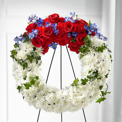Patriotic Passion Wreath – TOWN CENTER FLORIST & GIFTS INC, Orlando FL