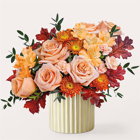 Spiced Latte Bouquet with Ivory Vase – TOWN CENTER FLORIST & GIFTS INC, Orlando FL